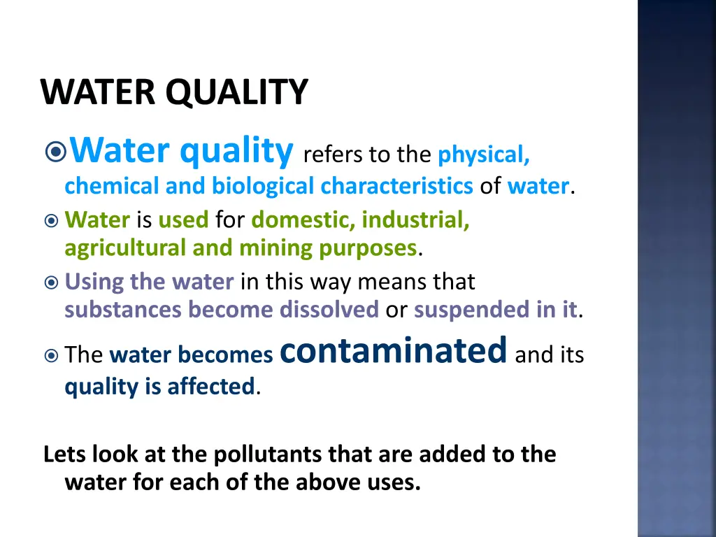 water quality