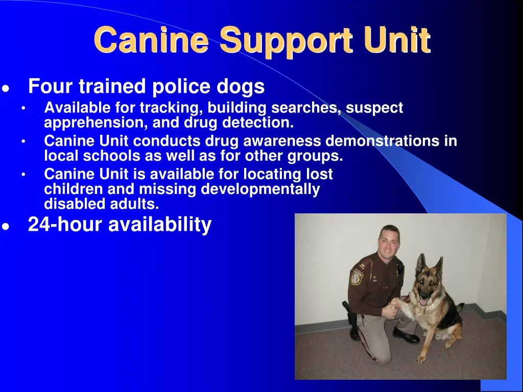 canine support unit