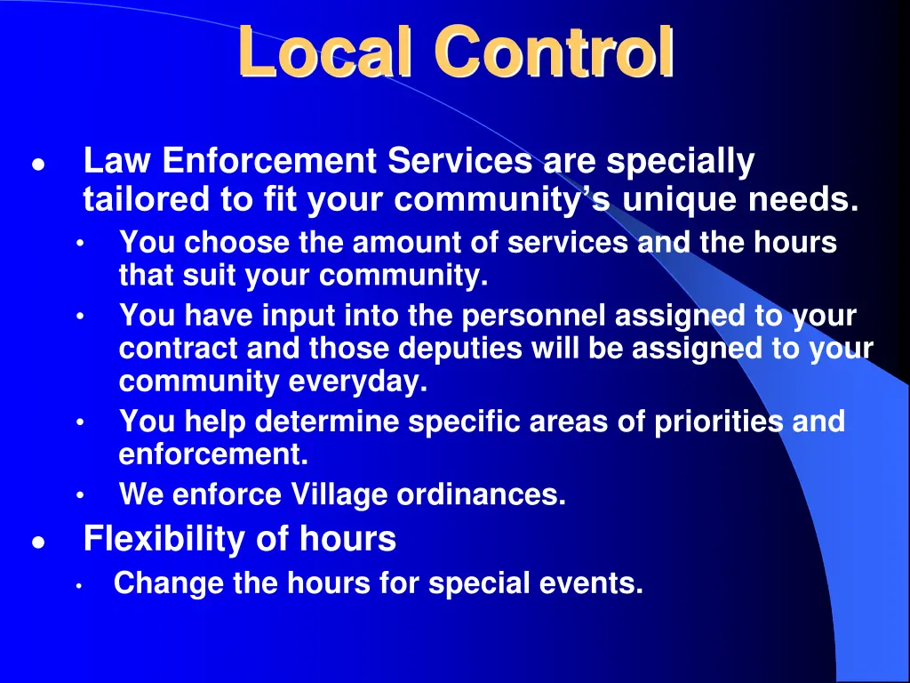 local control