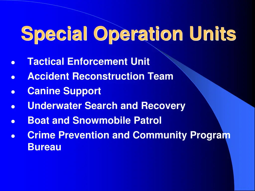 special operation units