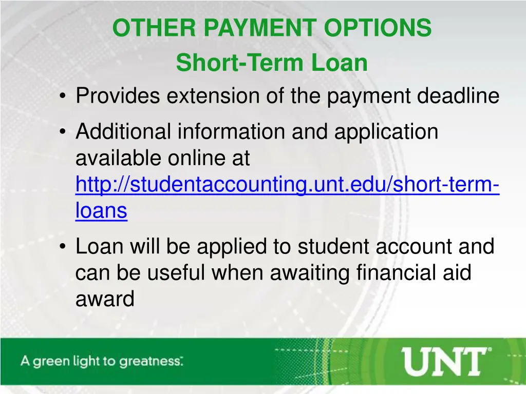 other payment options short term loan provides