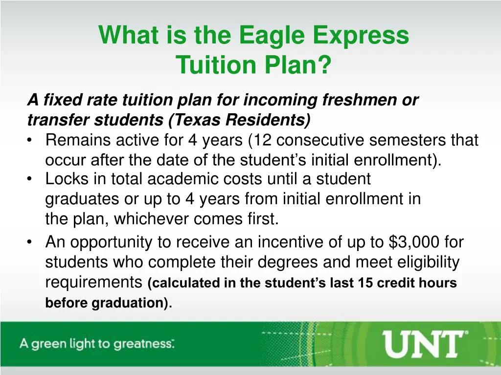 what is the eagle express tuition plan