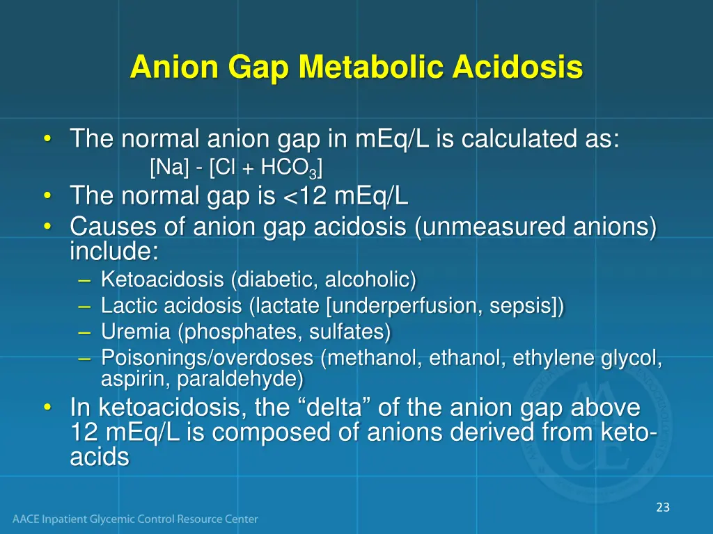 anion gap metabolic acidosis