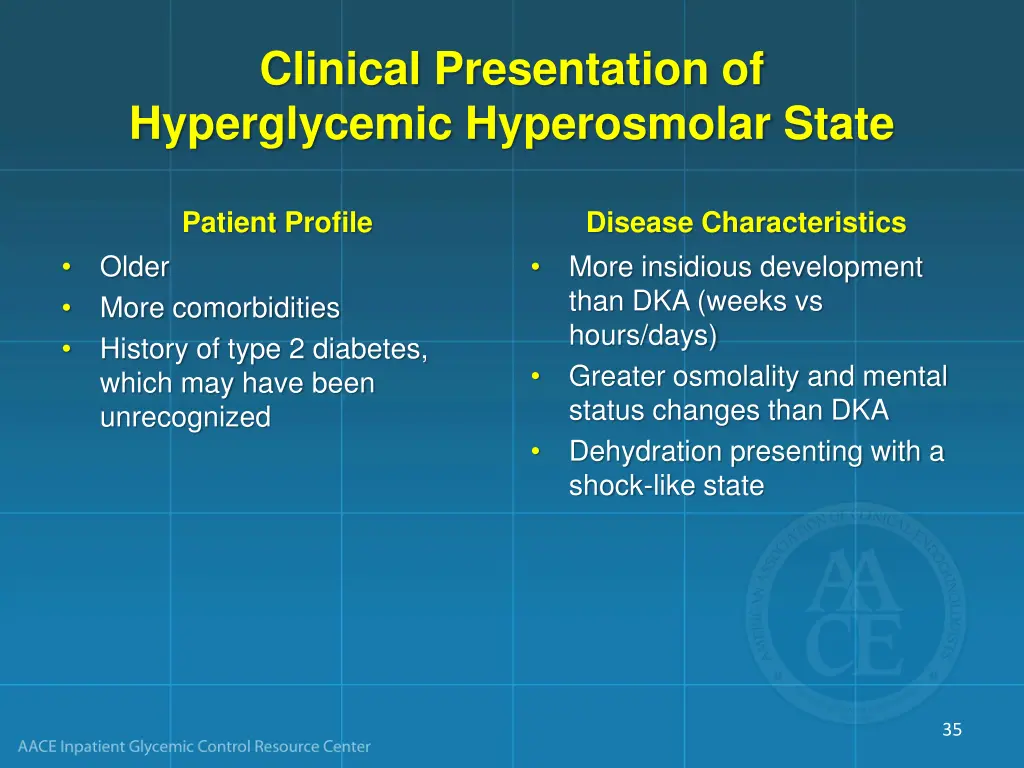 clinical presentation of hyperglycemic 1