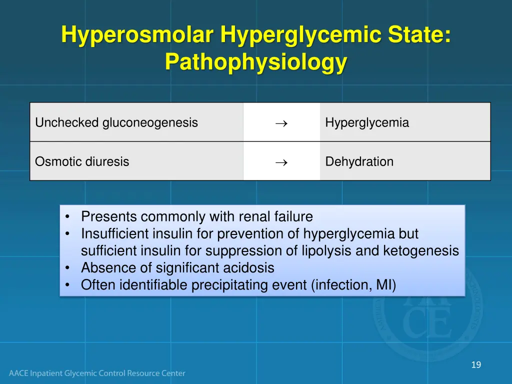 hyperosmolar hyperglycemic state pathophysiology