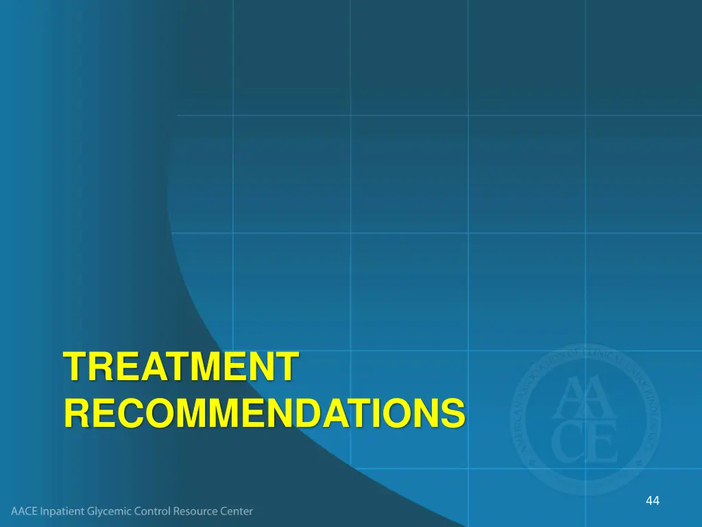 treatment recommendations