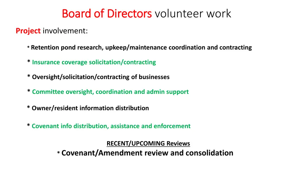 board of directors board of directors volunteer