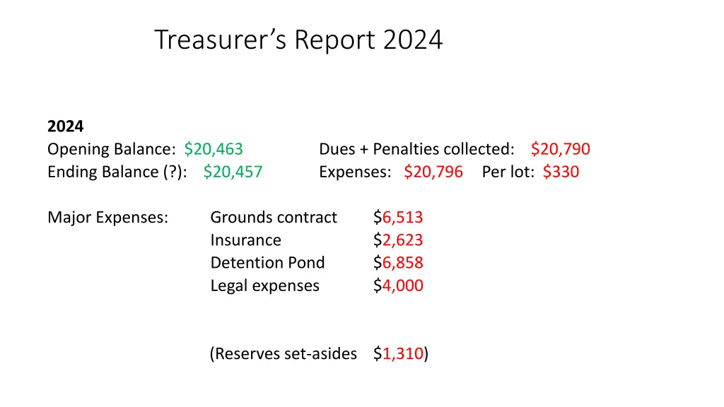 treasurer s report 2024