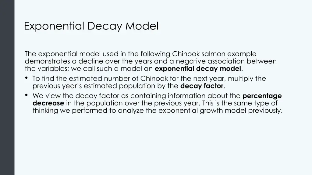 exponential decay model