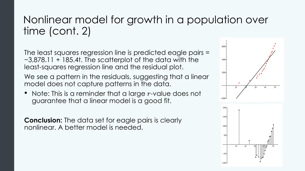 nonlinear model for growth in a population over 2