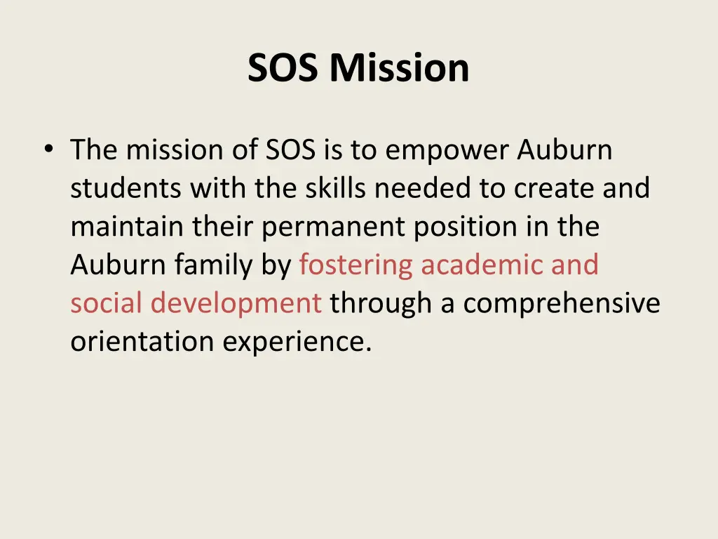 sos mission 1