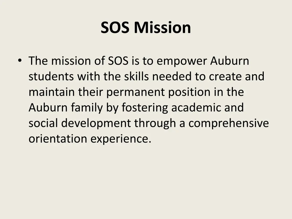 sos mission