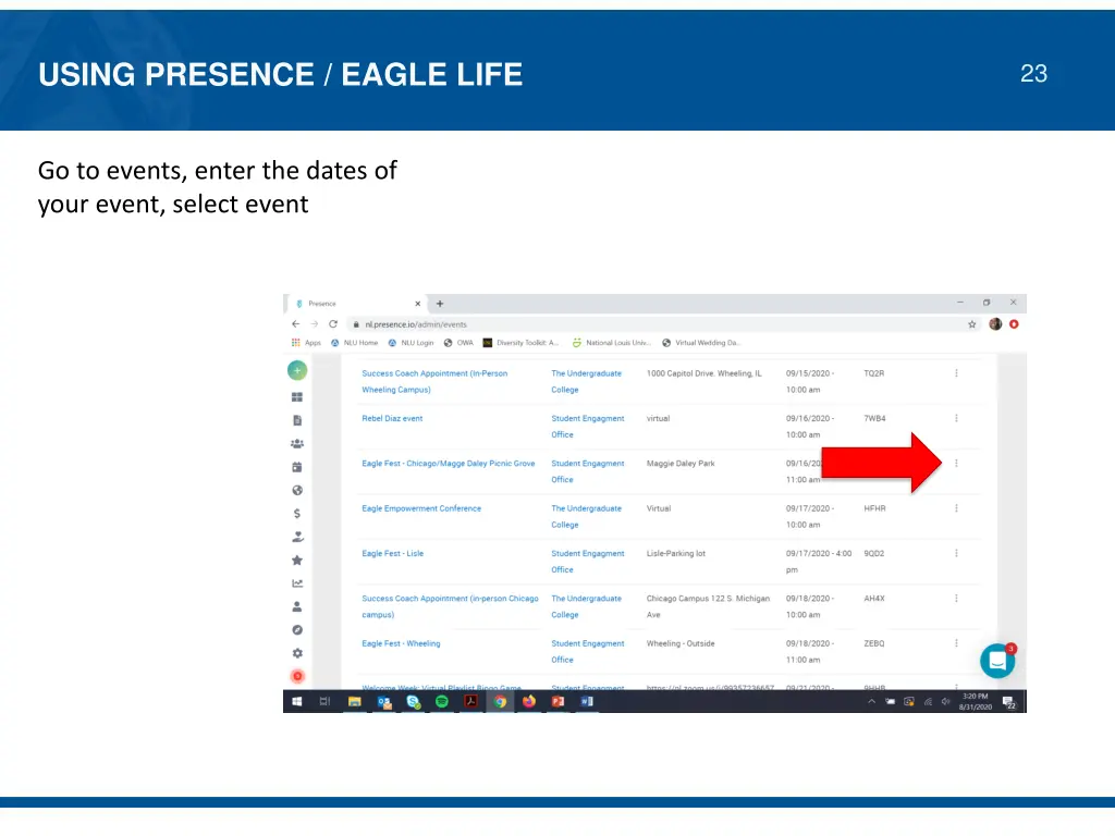 using presence eagle life 3