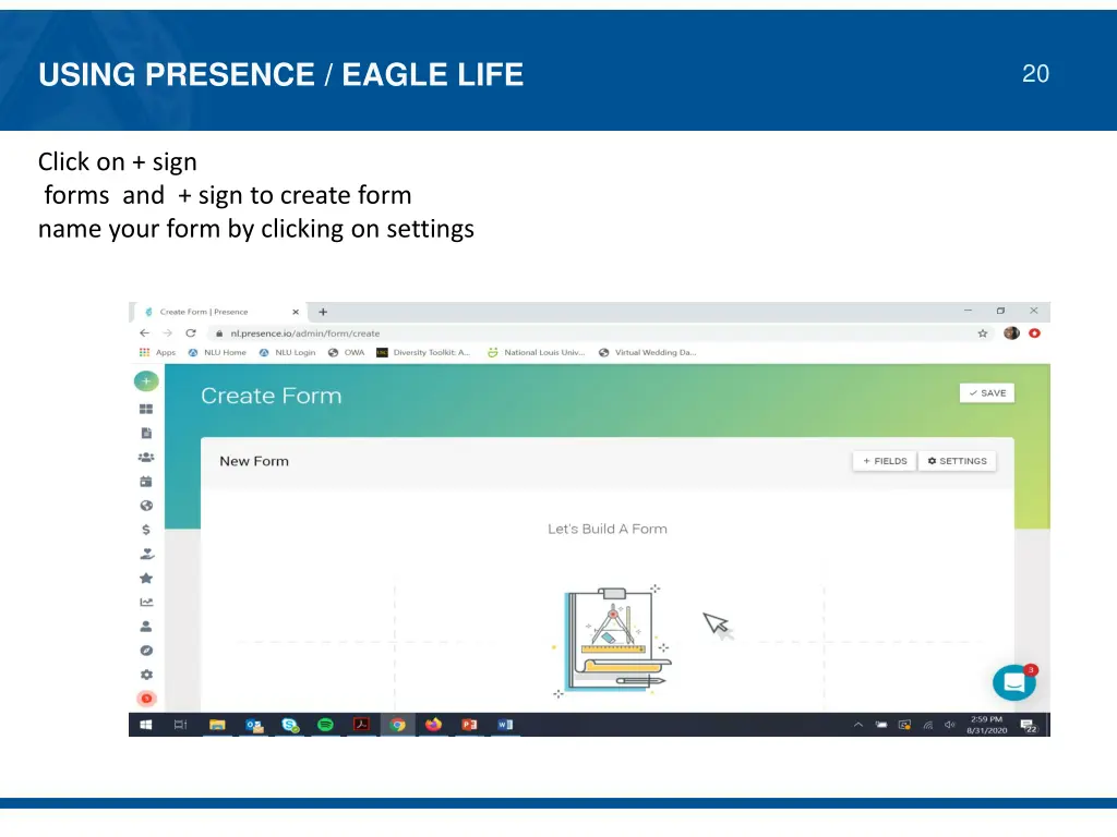 using presence eagle life