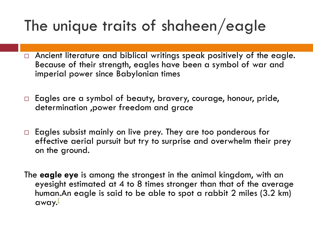 the unique traits of shaheen eagle