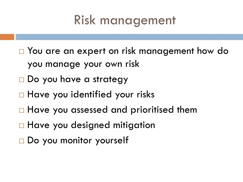 risk management