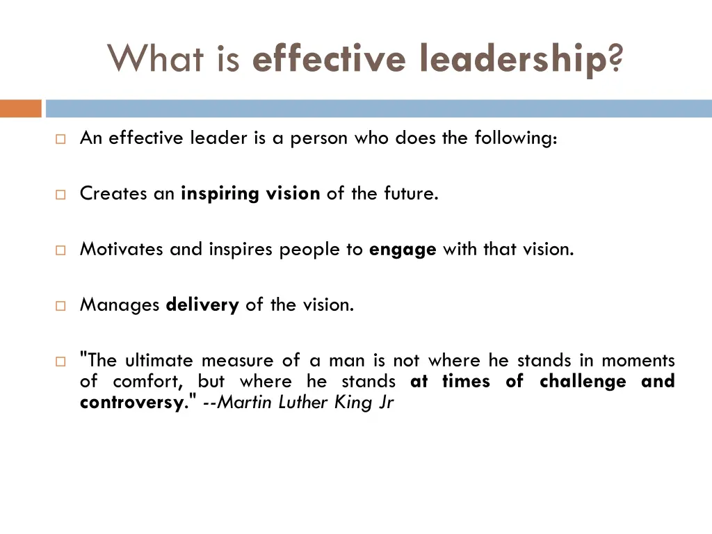 what is effective leadership