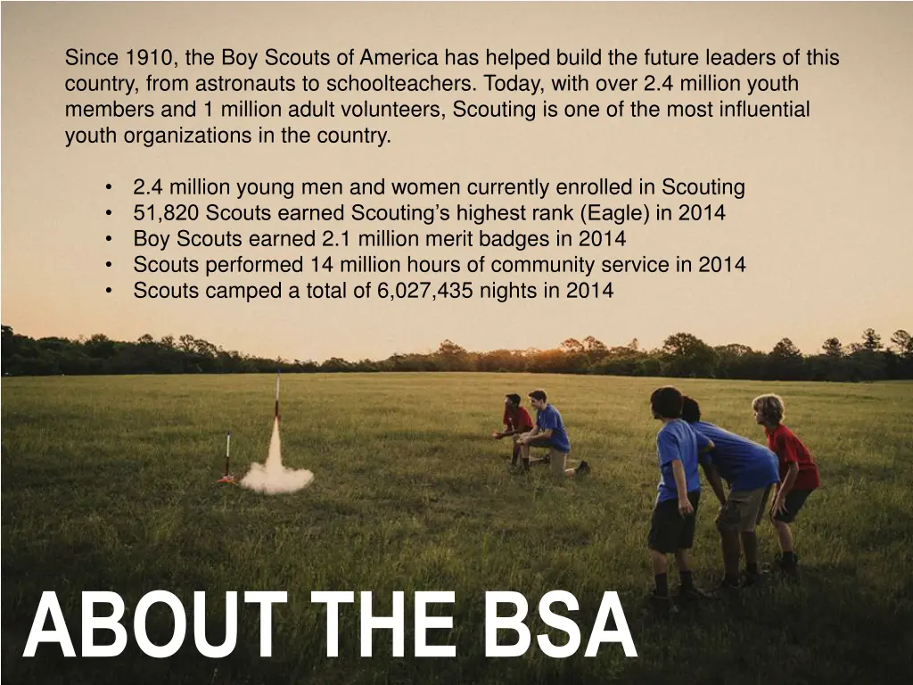 since 1910 the boy scouts of america has helped