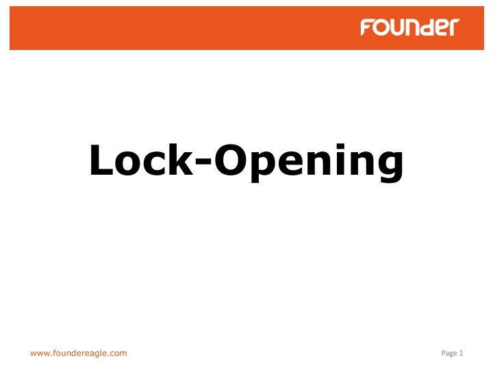 lock opening