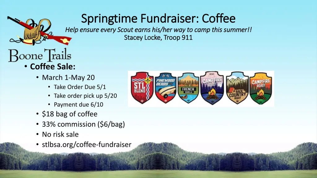 springtime fundraiser coffee springtime