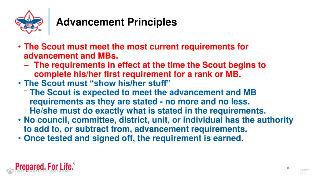 advancement principles