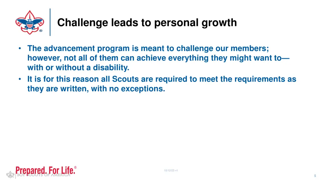 challenge leads to personal growth