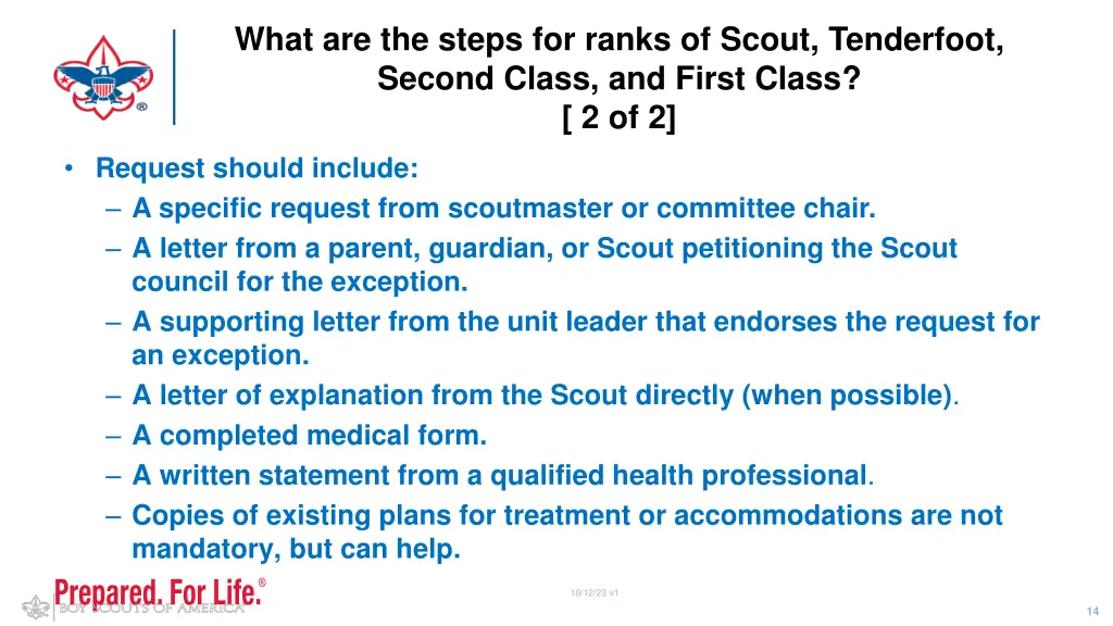 what are the steps for ranks of scout tenderfoot 1