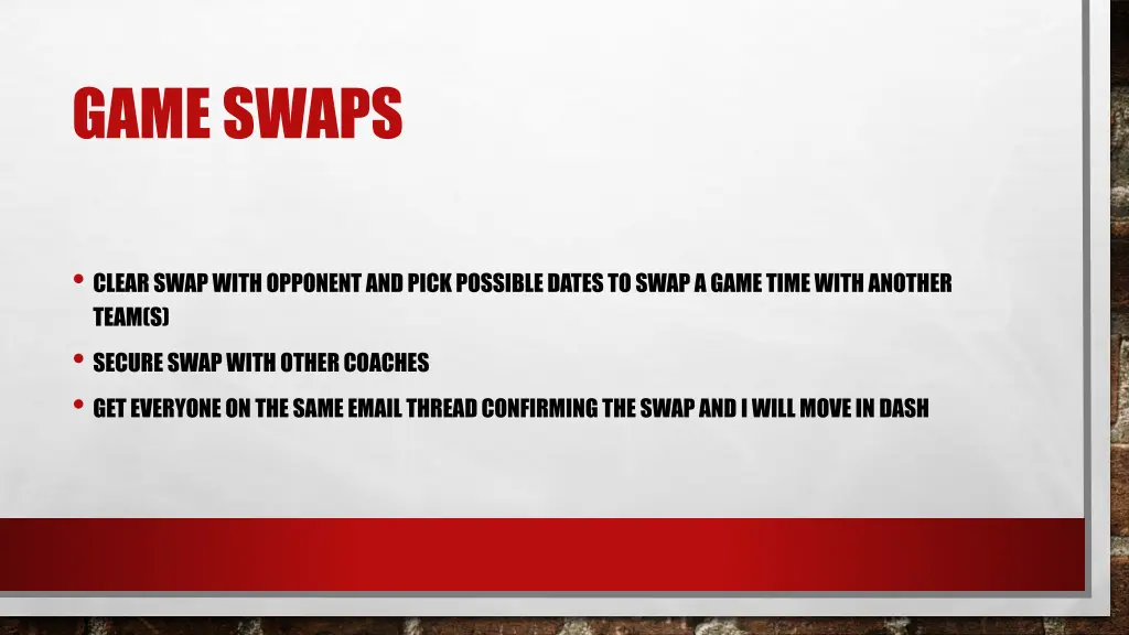 game swaps