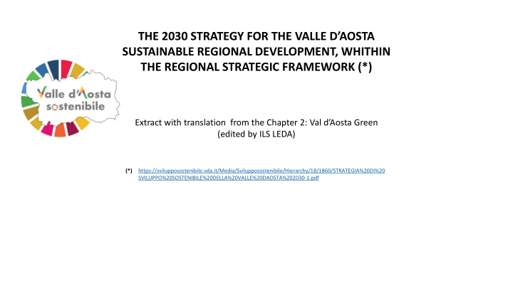 the 2030 strategy for the valle d aosta