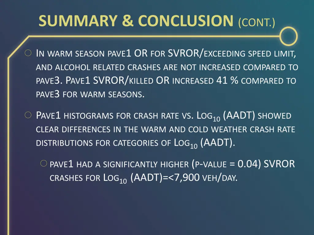 summary conclusion cont