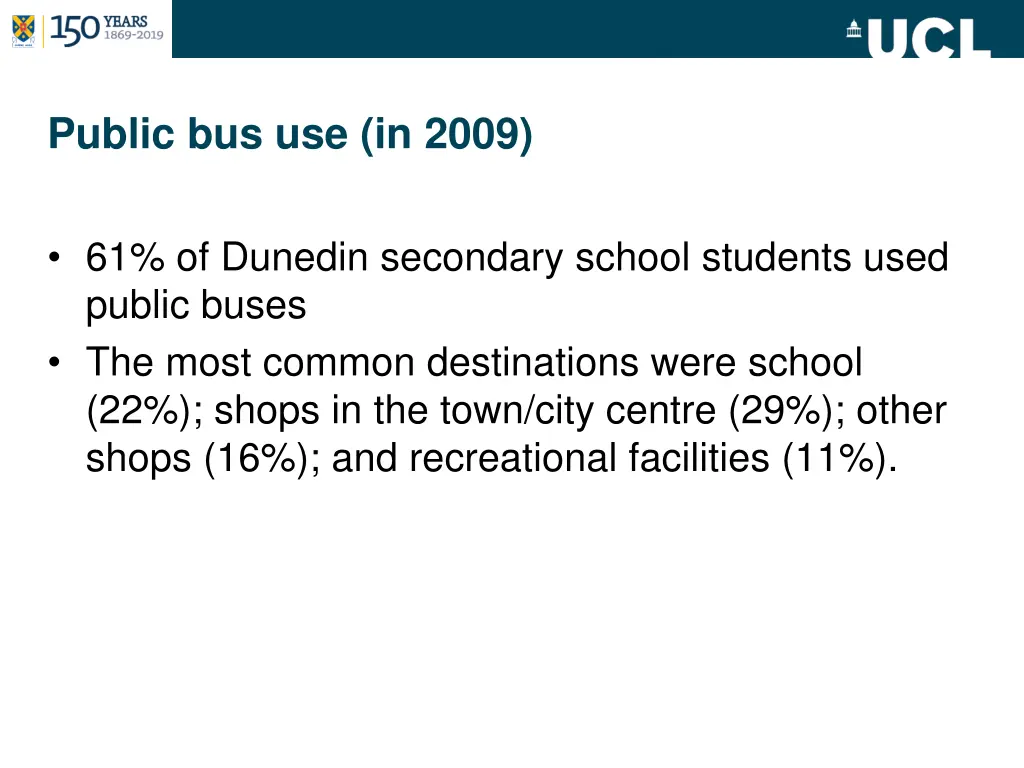 public bus use in 2009