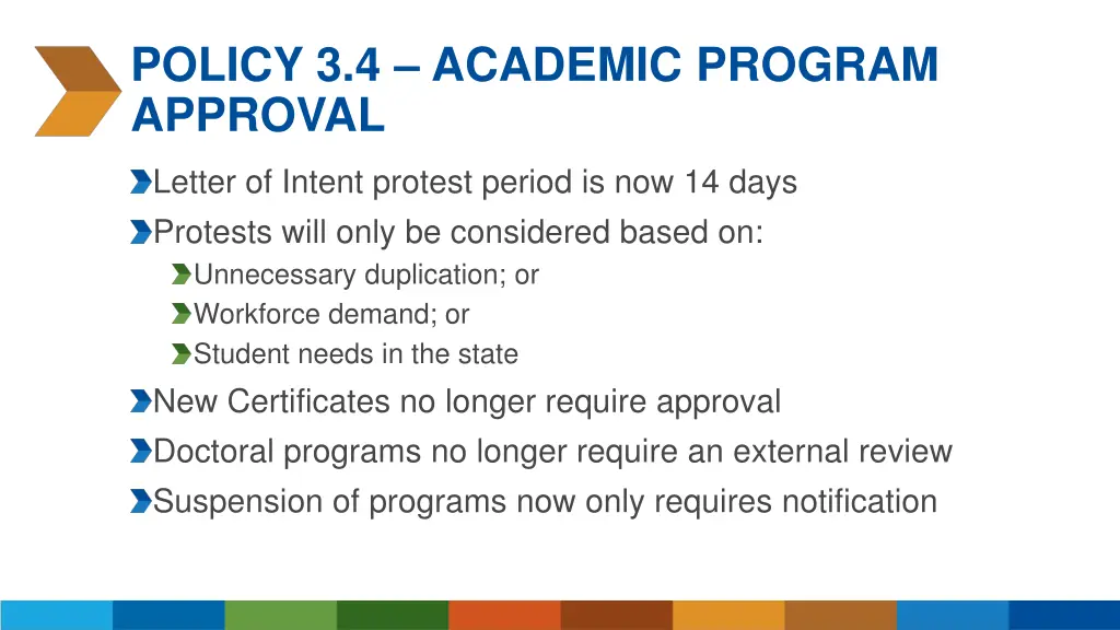 policy 3 4 academic program approval