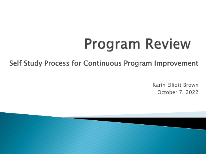 self study process for continuous program