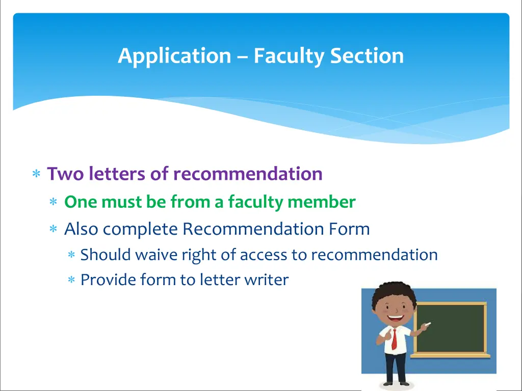 application faculty section