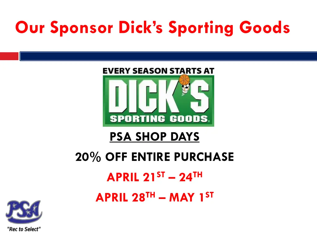 our sponsor dick s sporting goods