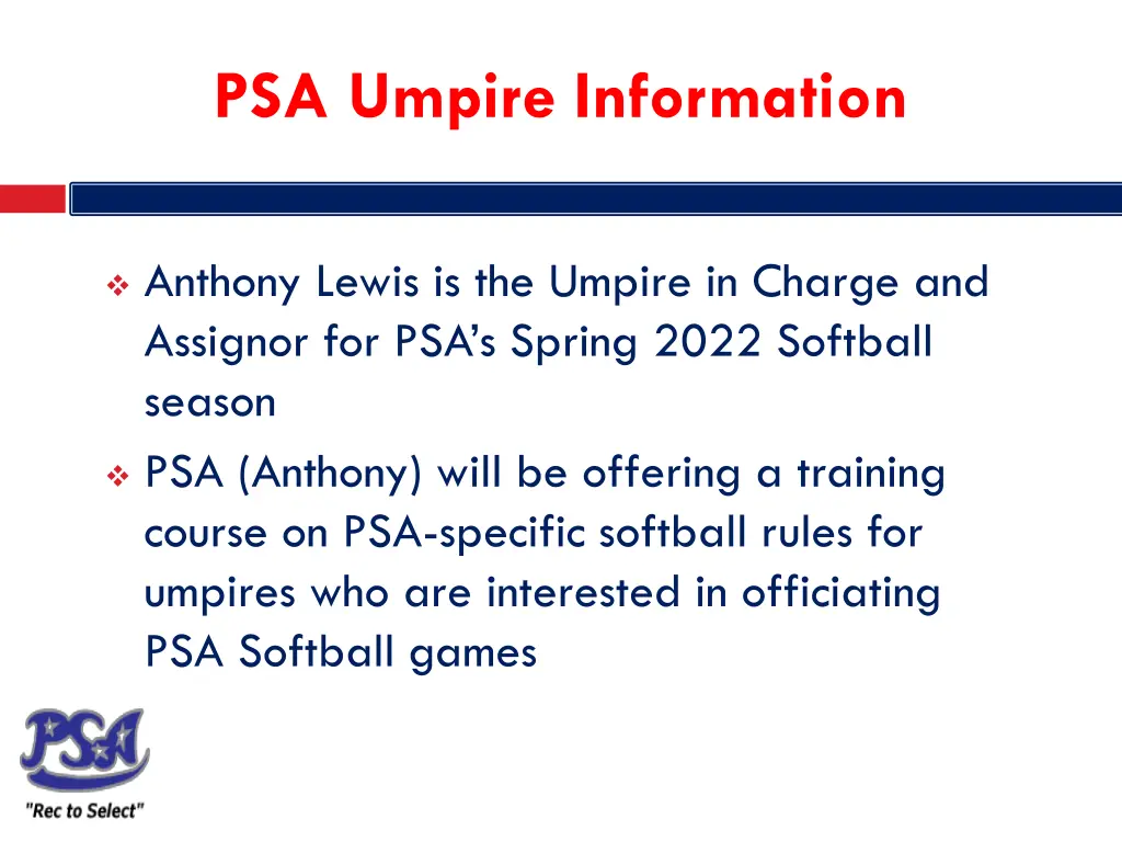 psa umpire information