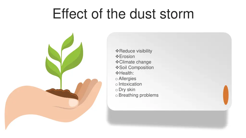effect of the dust storm