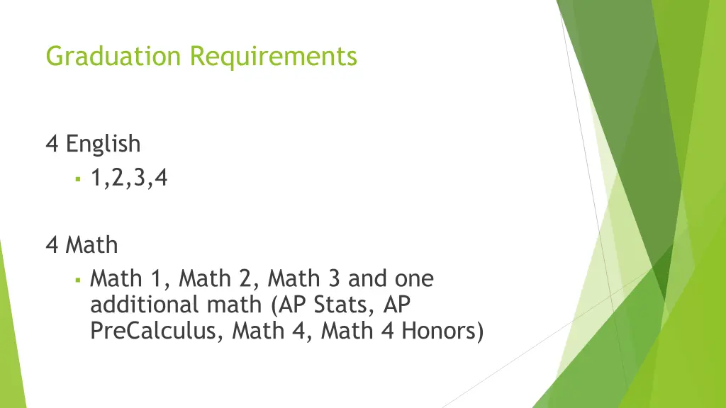 graduation requirements