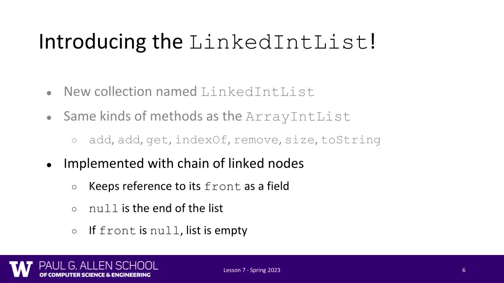 introducing the linkedintlist 3