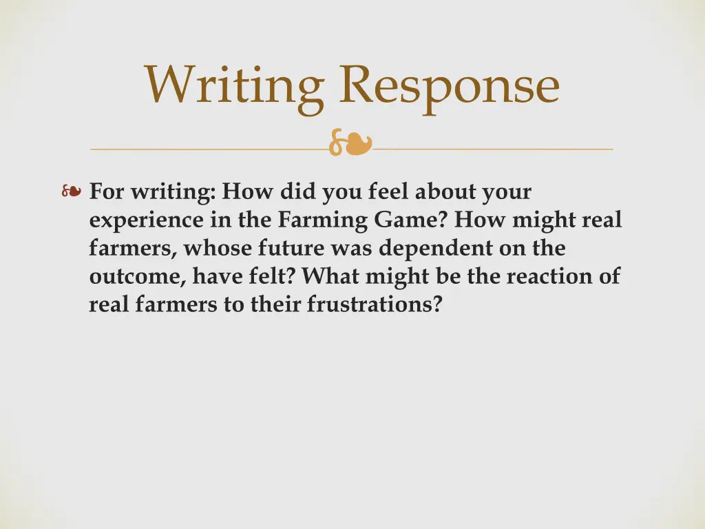 writing response