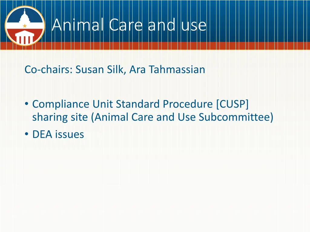 animal care and use