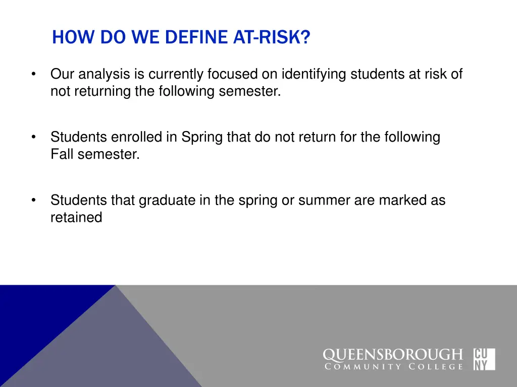 how do we define at risk