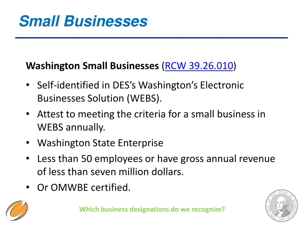 small businesses