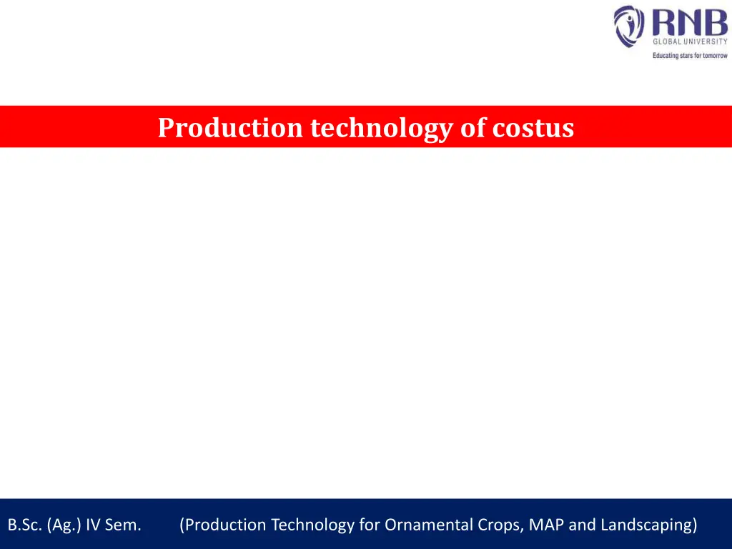 production technology of costus