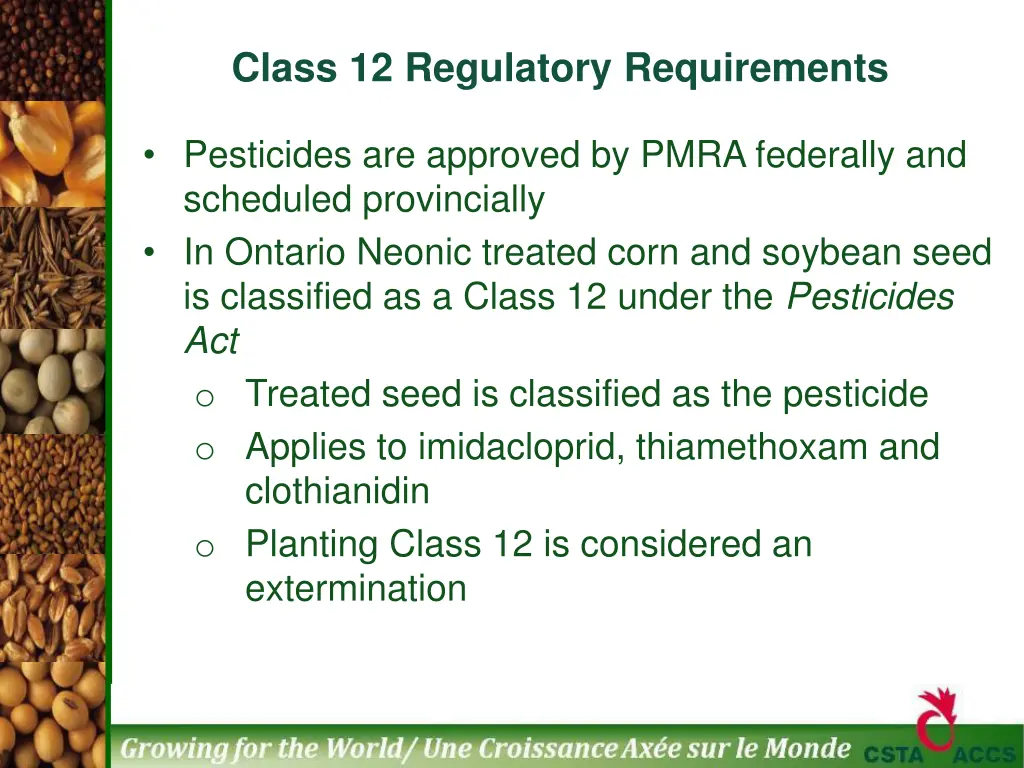 class 12 regulatory requirements