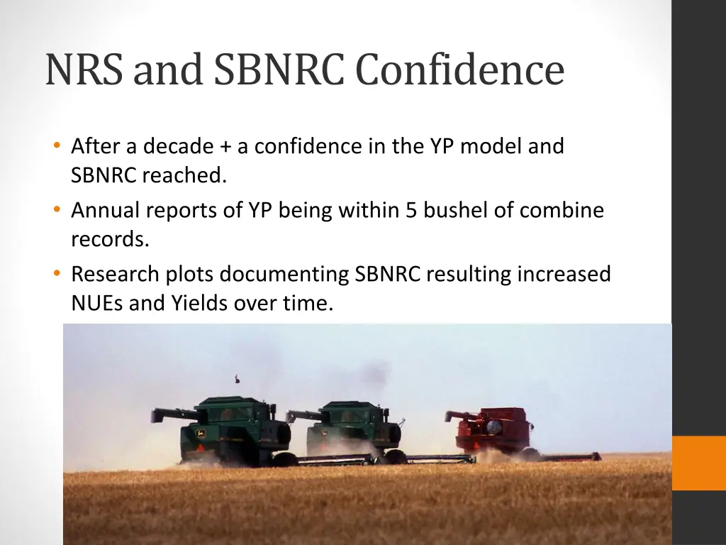 nrs and sbnrc confidence