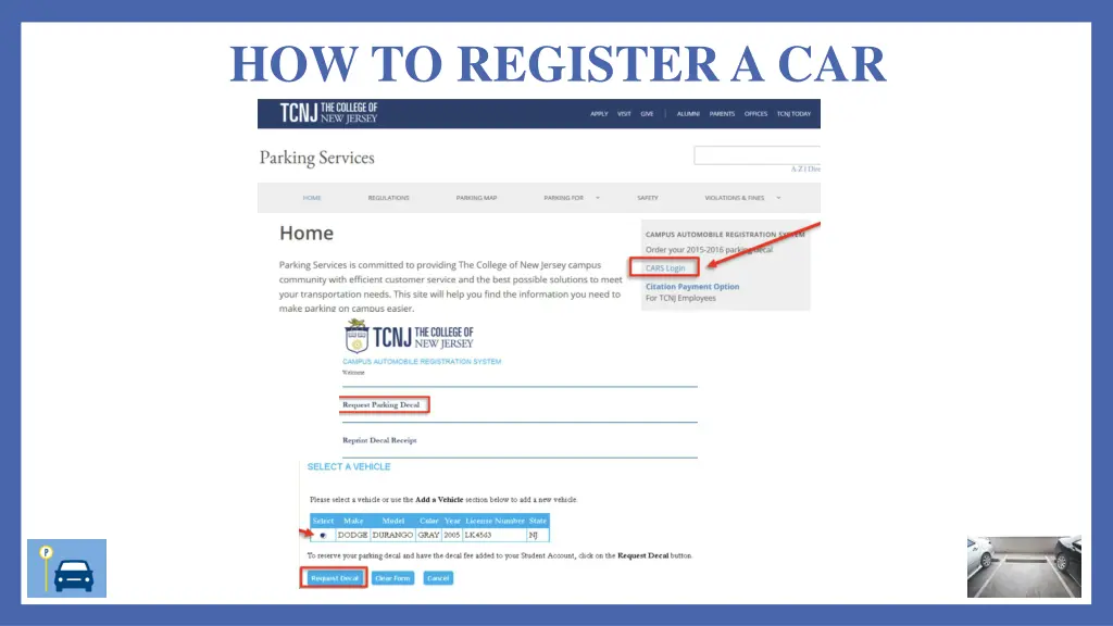 how to register a car