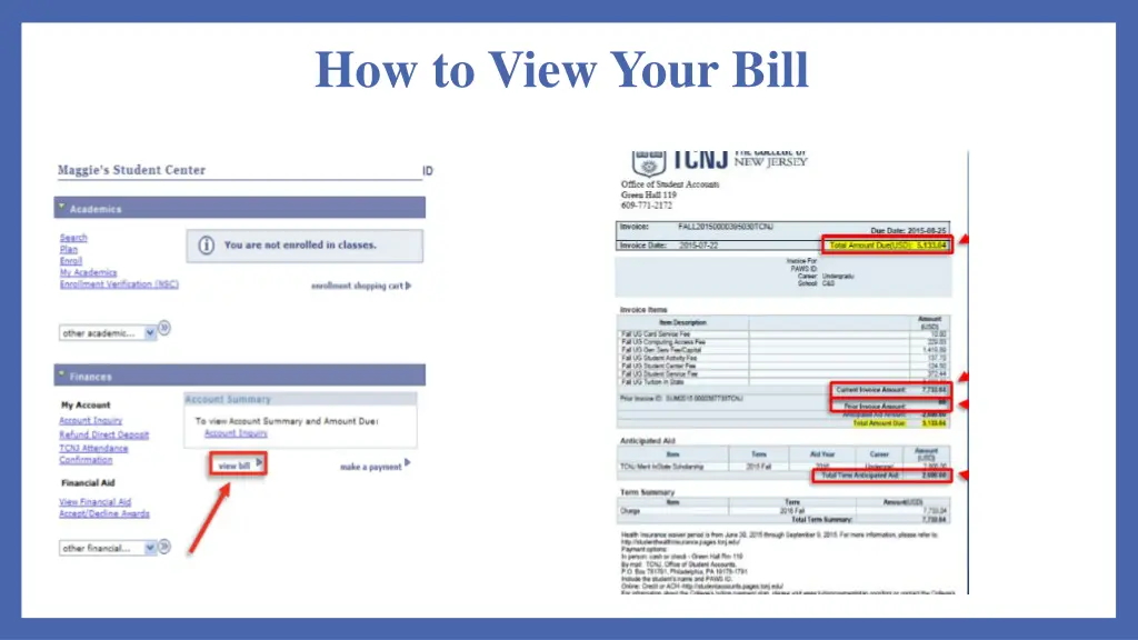 how to view your bill