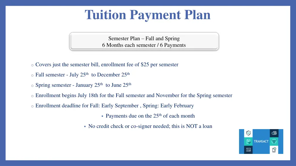 tuition payment plan