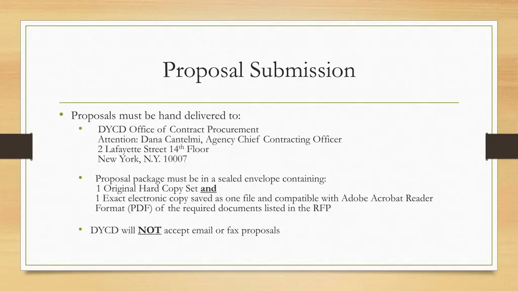 proposal submission